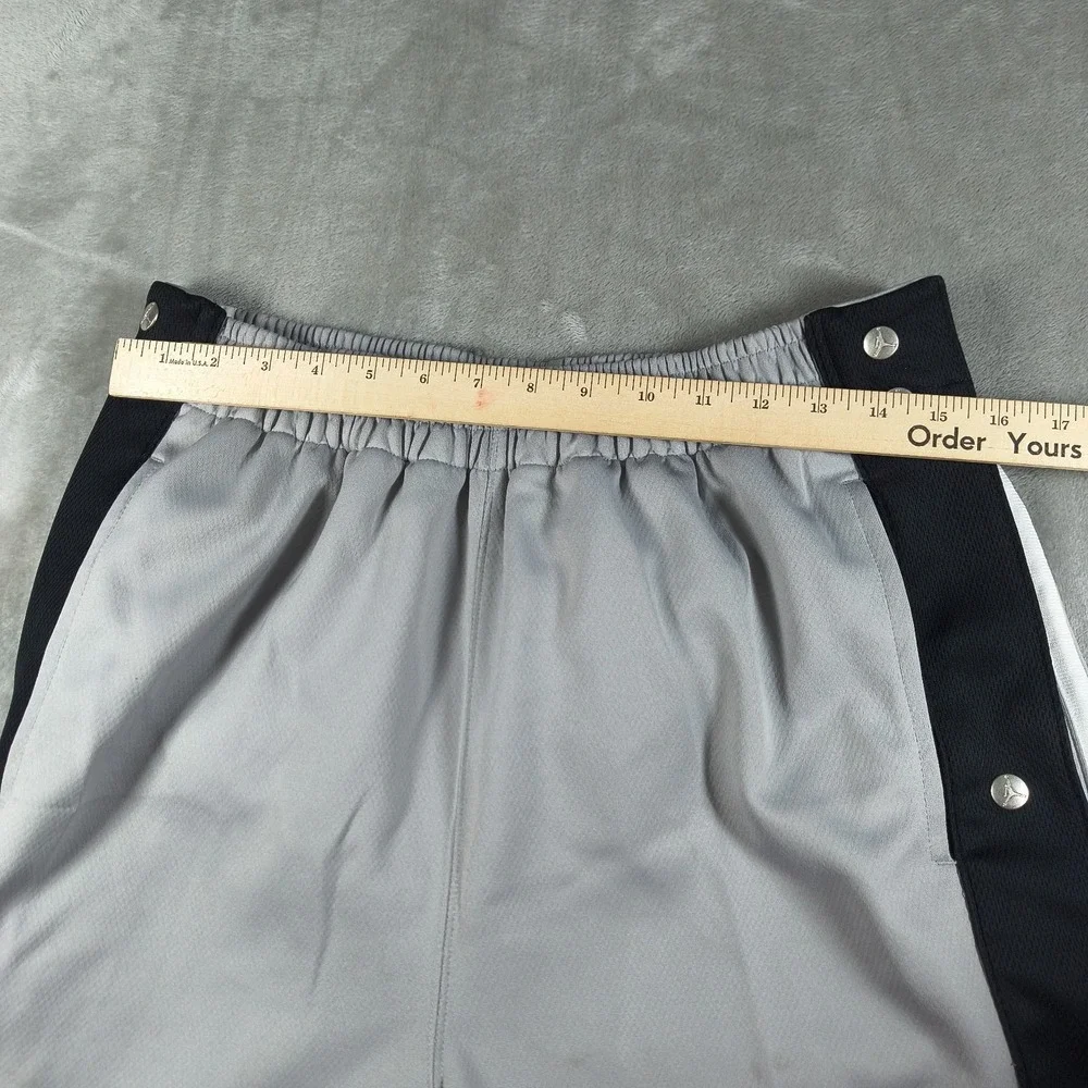 Jordan Track Pants Men Medium Gray Tear Away Basketball Side Snap Nike Gym Train